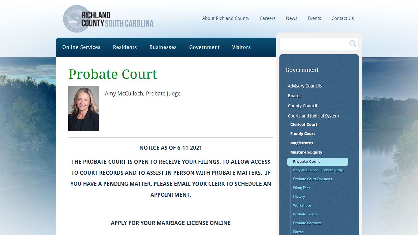 Courts and Judicial System > Probate Court - Richland County